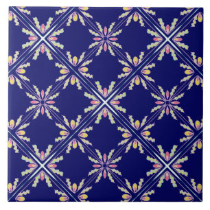 Spaans mediterraan model Indigoblauw Tegeltje