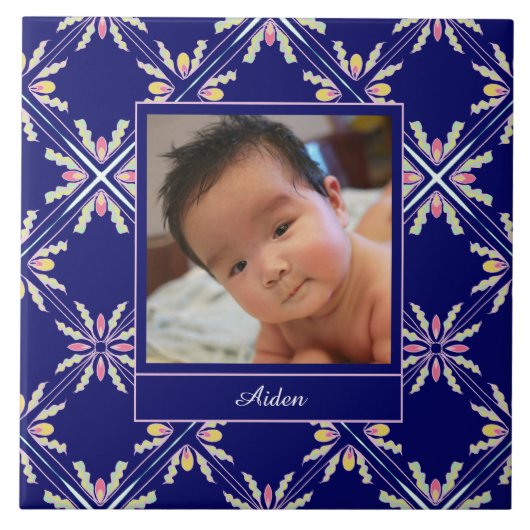 Spaans mediterraan patroon | Aangepaste foto Tegeltje (Voorkant)