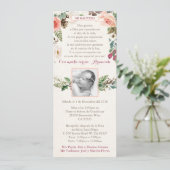 Spaans meisje Baptism Bautizo nodigt de winter uit Kaart (Staand voorkant)