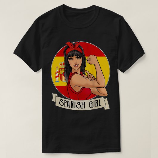 Spaans meisje Spanje Espana Gifts T-shirt (Design voorkant)