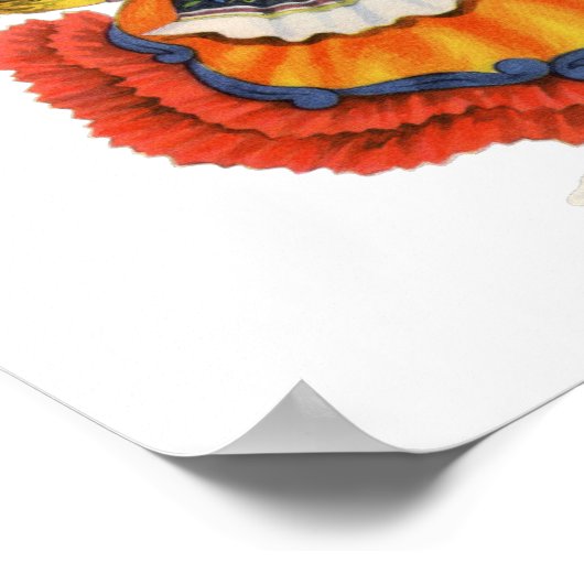  Spaans meisje traditionele kleding Poster (Hoek)