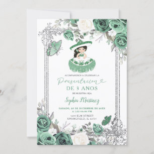 Spaans Meisje Wijze Groen Zilver Presentacion 3 An Kaart