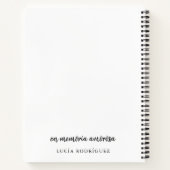 Spaans Memorial Keepsake Notitieboek met foto (Achterkant)