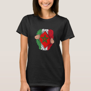 Spaans met Marokkaanse wortels Maroc-vlag met Span T-shirt