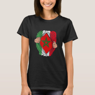 Spaans met Marokkaanse wortels Maroc-vlag met Span T-shirt
