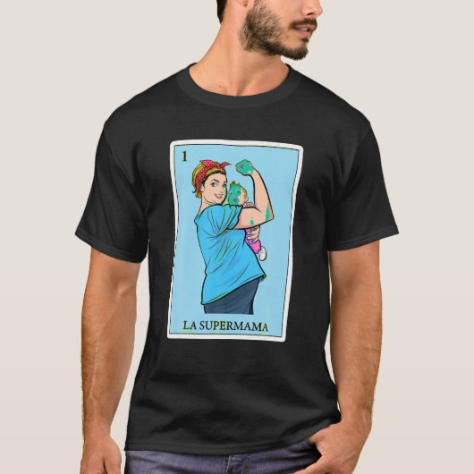 Spaans Mexicaans Bingo Grappige Cadeaus Moeder La T-shirt (Voorkant)
