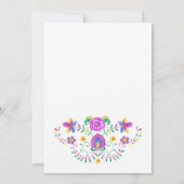 Spaans Mexicaans Fiesta Floral 100ste verjaardagsf Kaart (Achterkant)