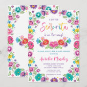 Spaans Mexicaans Floral Senorita Baby shower Meisj Kaart (Voorkant / Achterkant)