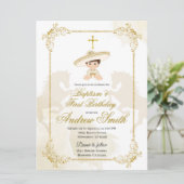 Spaans Mexicaans goudhandvest voor baptisme en fee Kaart (Staand voorkant)