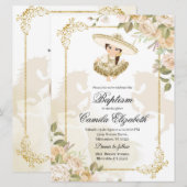 Spaans Mexicaans meisje met charra Baptisme Kaart (Voorkant / Achterkant)