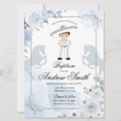 Spaans Mexicaans Silver Charro Baptism Uitnodiging (Voorkant)