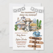 Spaans Mexicaans Wild West Cowboy Baby shower Kaart (Voorkant)