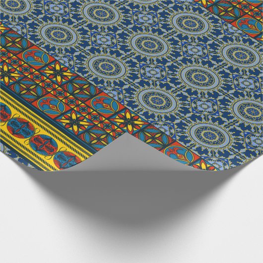 Spaans Middeleeuws patroon inpakpapier II (Hoek)