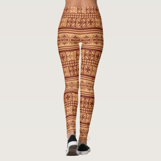 Spaans middeleeuws patroon leggings (Achterkant)