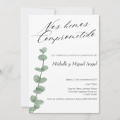 Spaans minimalistisch huwelijksfeest kaart (Voorkant)