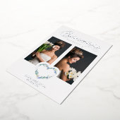 Spaans Mis XV años Romantic Blue Shades Heart Folie Uitnodiging (Gedraaid)