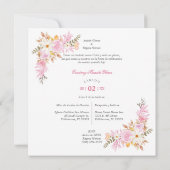 Spaans Mis XV Romantic Foto Spring Bouquet Kaart (Achterkant)