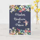 Spaans Moeder Pasgeborenen met Bloemen Kaart (Gele Bloem)