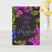 SPAANS Moederdag Vette botanische bloemen Kaart (Gele Bloem)