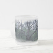 Spaans mos op eikenbomen Bevroren Beker Matglas Koffiemok (Voorkant links)