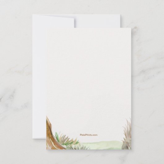 Spaans Mos Sympathie Dank u kaart (Achterkant)