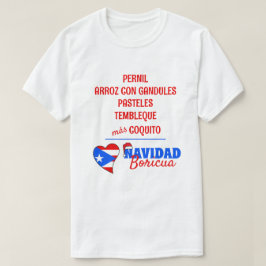 Spaans Navidad Boricua Traditioneel kersteten T-shirt