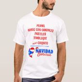 Spaans Navidad Boricua Traditioneel kersteten T-shirt (Voorkant)