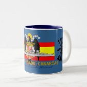 SPAANS NAVY HEAVY CRUISER "CANARIAS" TWEEKLEURIGE KOFFIEMOK (Voorkant rechts)