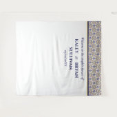 Spaans Navy Yellow Tegel douche Foto Achtergrond v Wandkleed (Voorkant (horizontaal))