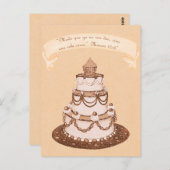 Spaans niet langer 2-1 vlees ~ Trouwtaart Schrift Briefkaart (Voorkant / Achterkant)