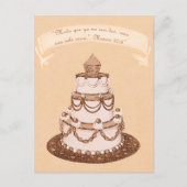 Spaans niet langer 2-1 vlees ~ Trouwtaart Schrift Briefkaart (Voorkant)