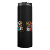 Spaans niet opgeven Quote - Nunca te Rindas Thermosbeker (Achterkant)