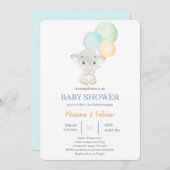 Spaans Olifant Baby shower Kaart (Voorkant / Achterkant)