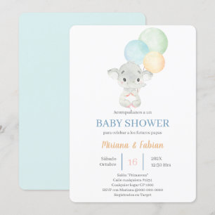 Spaans Olifant Baby shower Kaart