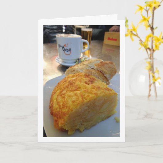 Spaans Omelet, Valenciaans Cafe, España Kaart (Gele Bloem)