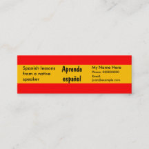 Spaans onderwijzen — Adverteren Kaarten