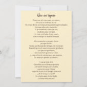 Spaans Onze-Lieve-Vrouw van Guadalupe Gebed schede Kaart (Achterkant)