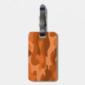 Spaans Oranje monocolor Camo Bagagelabel (Achterkant verticaal)