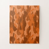 Spaans Oranje monocolor Camo Baseball Legpuzzel (Verticaal)