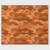 Spaans Oranje monocolor Camo Cadeaupapier (Vlak)