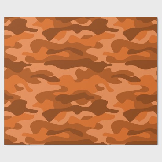 Spaans Oranje monocolor Camo Cadeaupapier (Vlak)