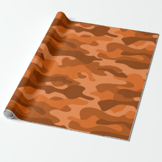Spaans Oranje monocolor Camo Cadeaupapier