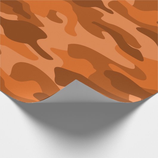Spaans Oranje monocolor Camo Cadeaupapier (Hoek)