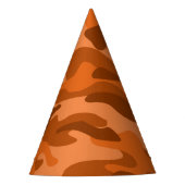 Spaans Oranje monocolor Camo Feesthoedjes (Voorkant)