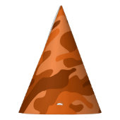 Spaans Oranje monocolor Camo Feesthoedjes (Links)