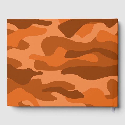 Spaans Oranje monocolor Camo Gastenboek (Achterkant)