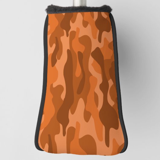 Spaans Oranje monocolor Camo Golfheadcover (Draai 90)