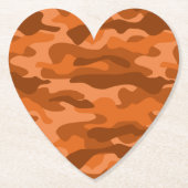 Spaans Oranje monocolor Camo Kartonnen Onderzetters (Voorkant)