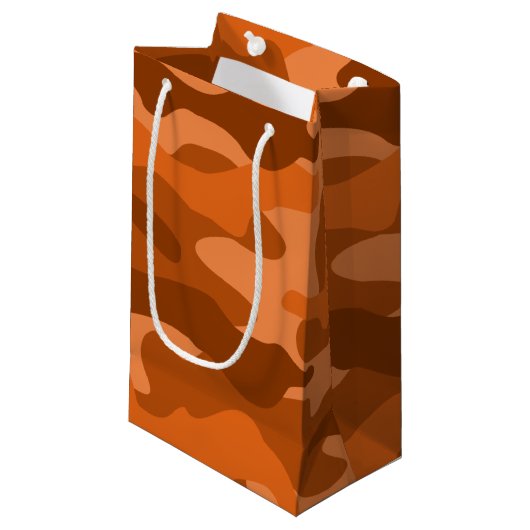 Spaans Oranje monocolor Camo Klein Cadeauzakje (Voorkant Gekanteld)