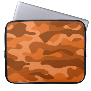 Spaans Oranje monocolor Camo Laptop Sleeve